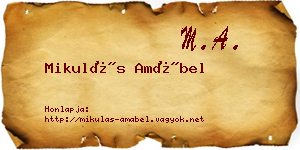 Mikulás Amábel névjegykártya